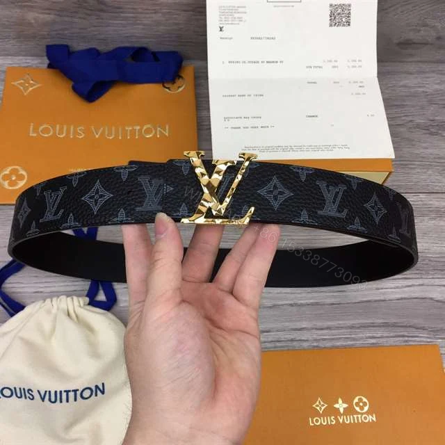 View 2 of LOUIS VUITTON INITIALES 40MM REVERSIBLE MONOGRAM CANVAS BELT – B102