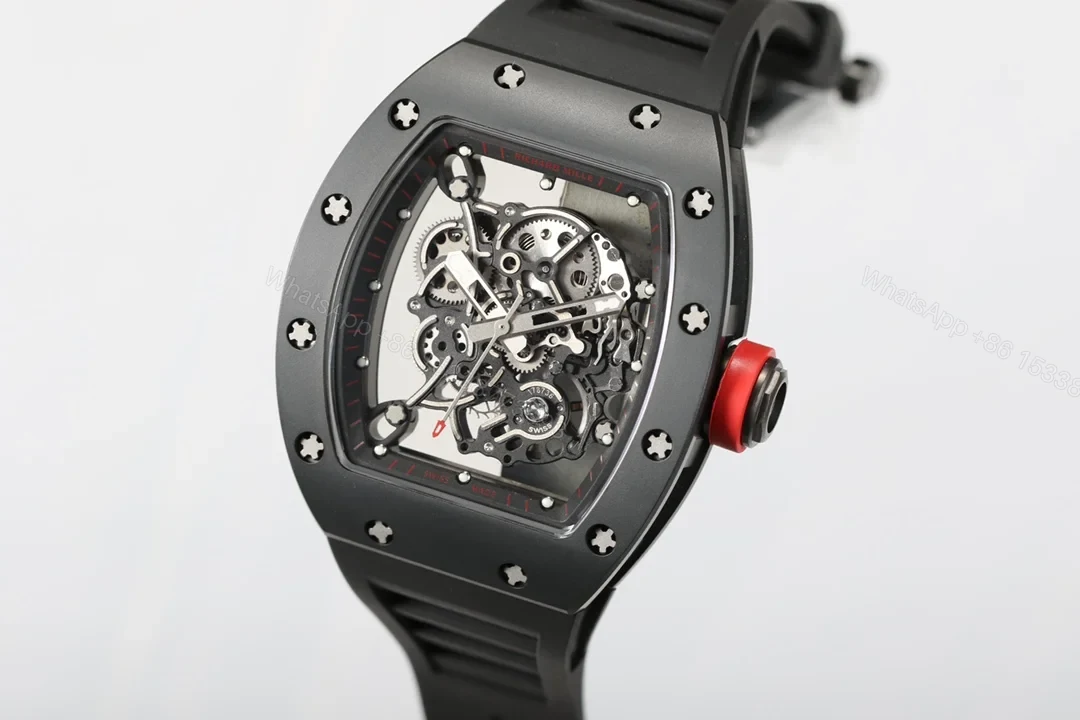 View 4 of Richard Mille RM055 Black Ceramic Integrated RMUL2 White Shock Absorber Edition RM055-BC-WHITE-2100