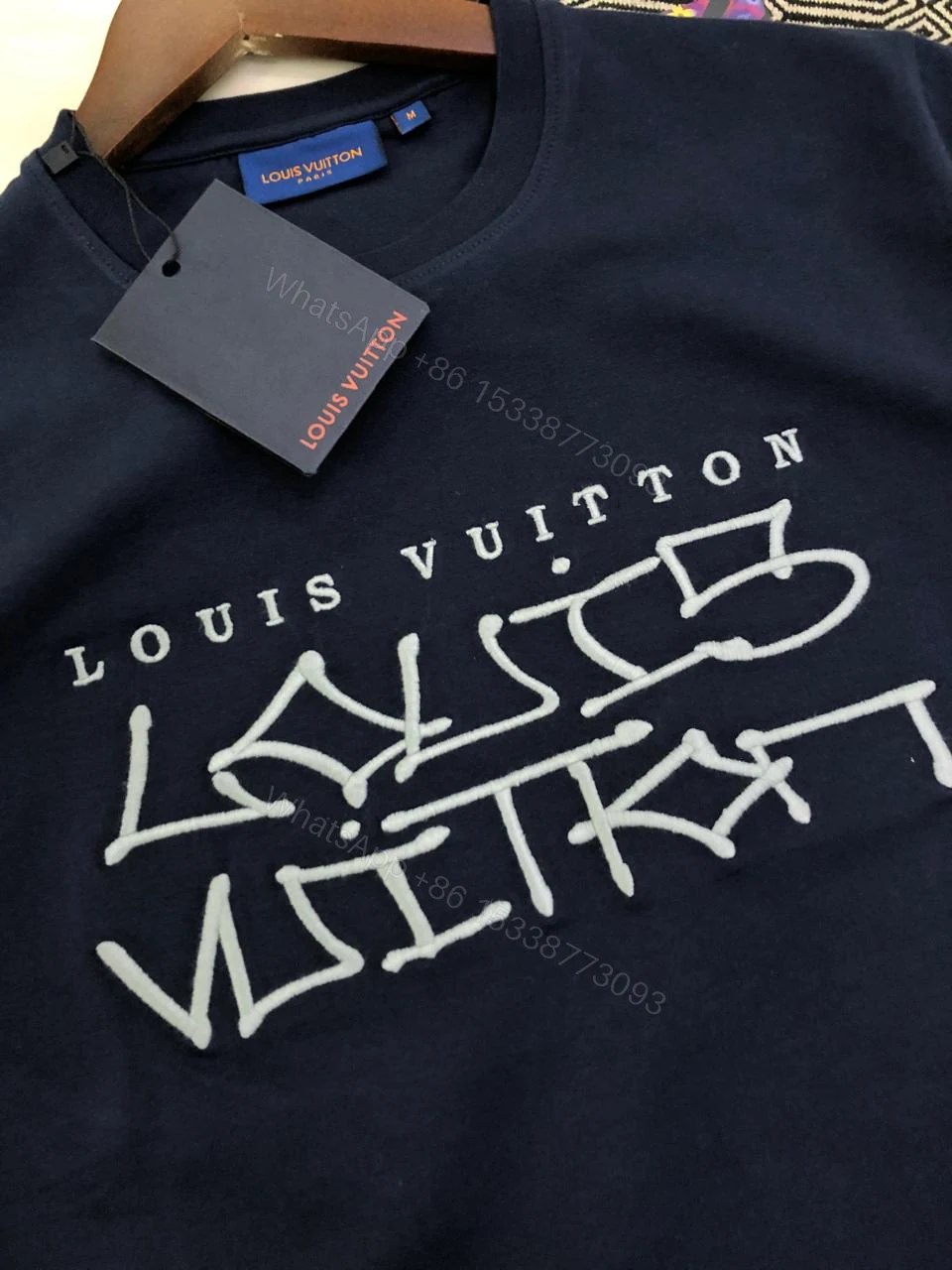 View 9 of FIRST COPY LOUIS VUITTON COTTON LYCRA CREW NECK T-SHIRT