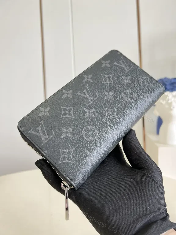 View 6 of Graphite LV Monogram Zip Wallet: Sleek, Secure Everyday Carry