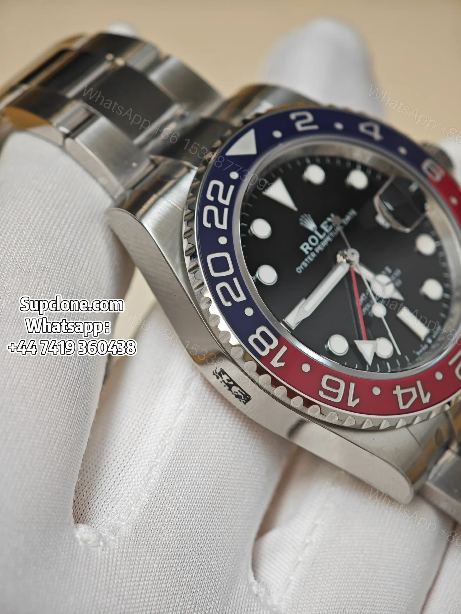View 6 of Rolex Super Clone Watches 1:1 Pepsi GMT-Master II 126710BLRO DD3285 Oyster V3