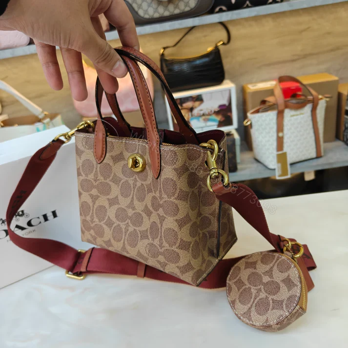 View 14 of First Copy Coach Willow 18 Satchel Ultra Premium Apricot