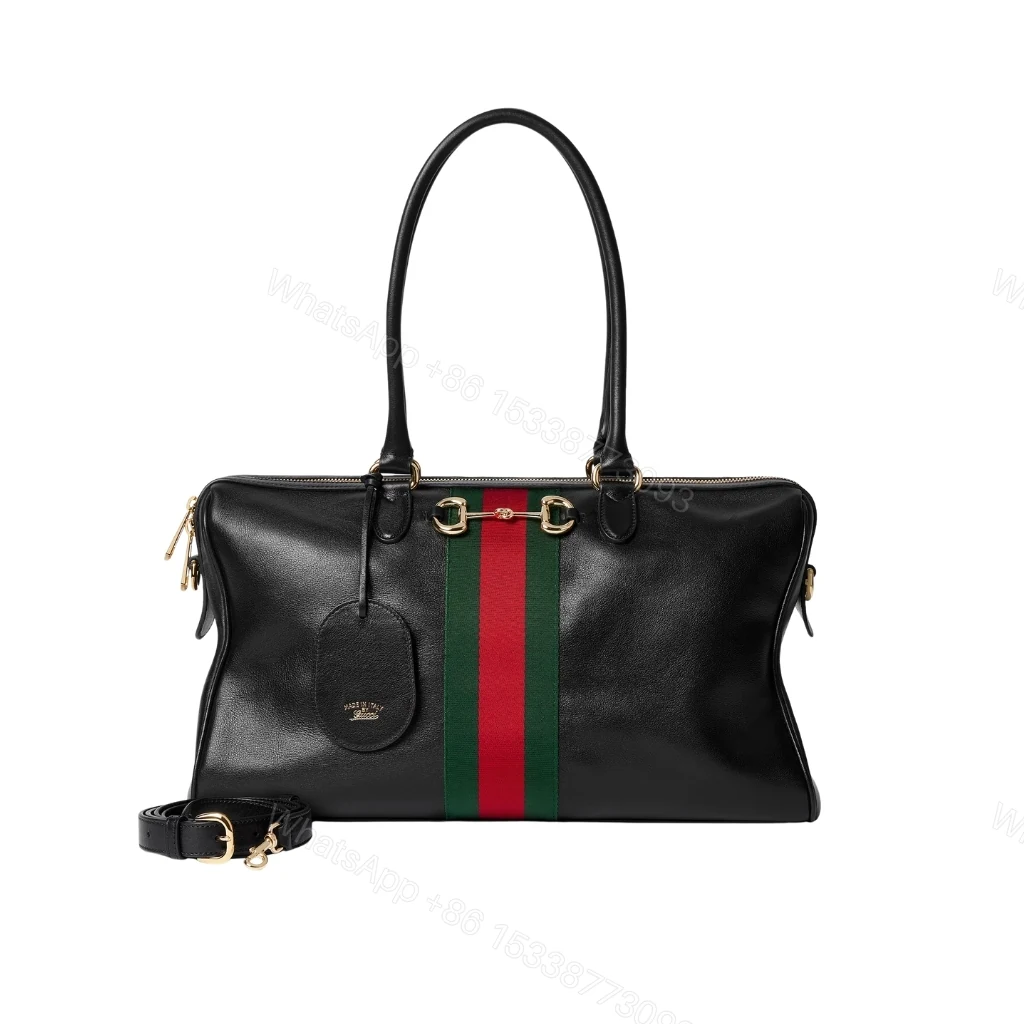 Gucci Borsetto Large Boston Bag Black Leather 38Cm — view 1