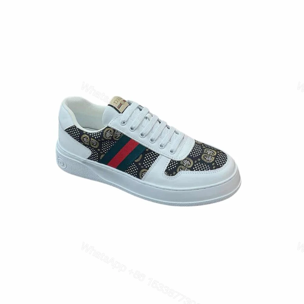 Gucci Screener GG High Top Sneaker In White And Black — view 1