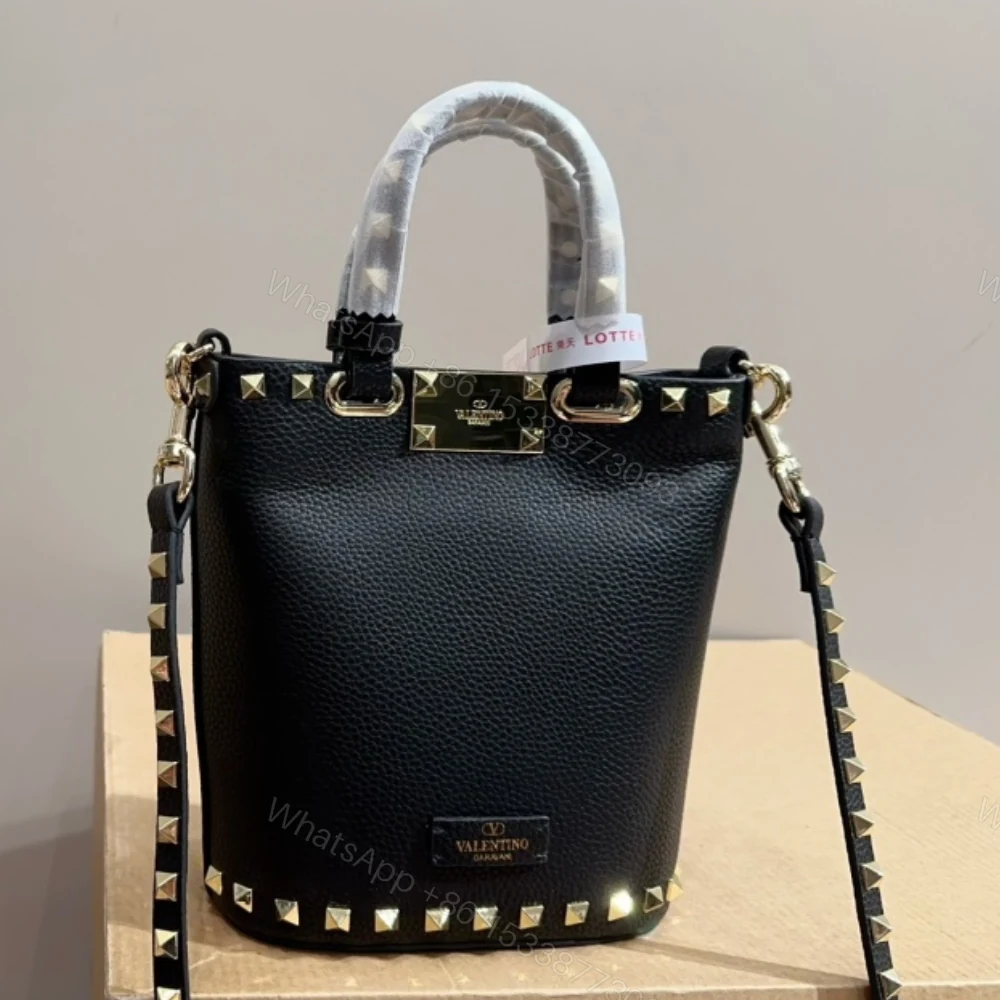 View 3 of VALENTINO ROCKSTUD CROSSBODY POUCH IN GRAINY CALFSKIN BLACK 16CM 5W2P0W31VSH 0NO