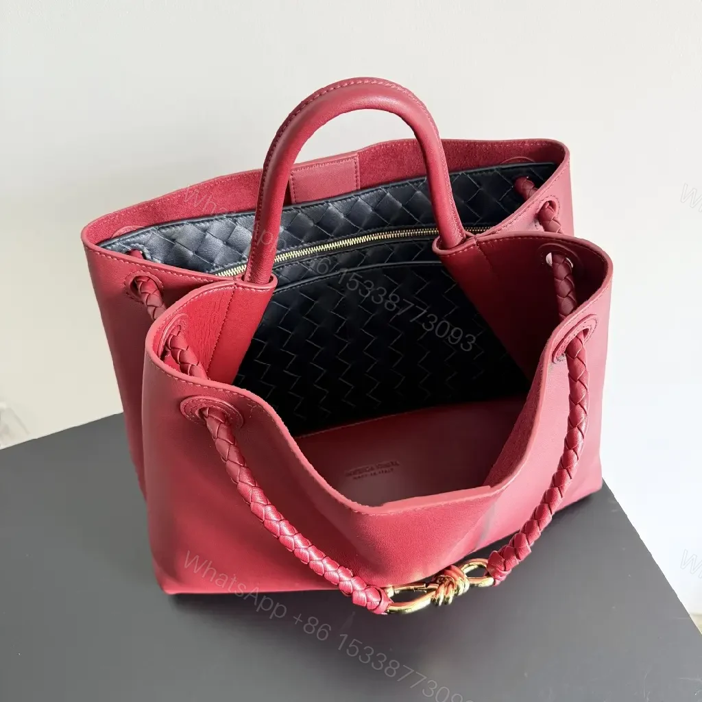 View 4 of Chic Leather Tote: Braided Detail, All-Day Luxury Bag