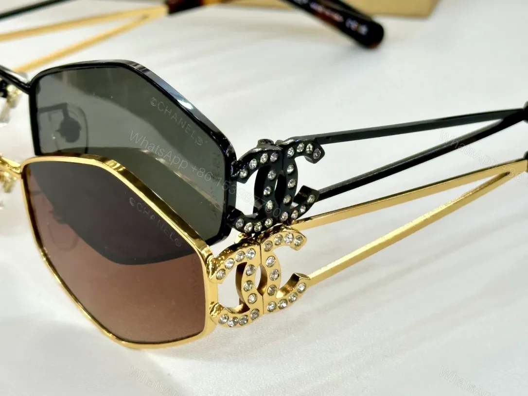 View 2 of Chic Micro-Refined Sunglasses with Chanel Detailing Edge