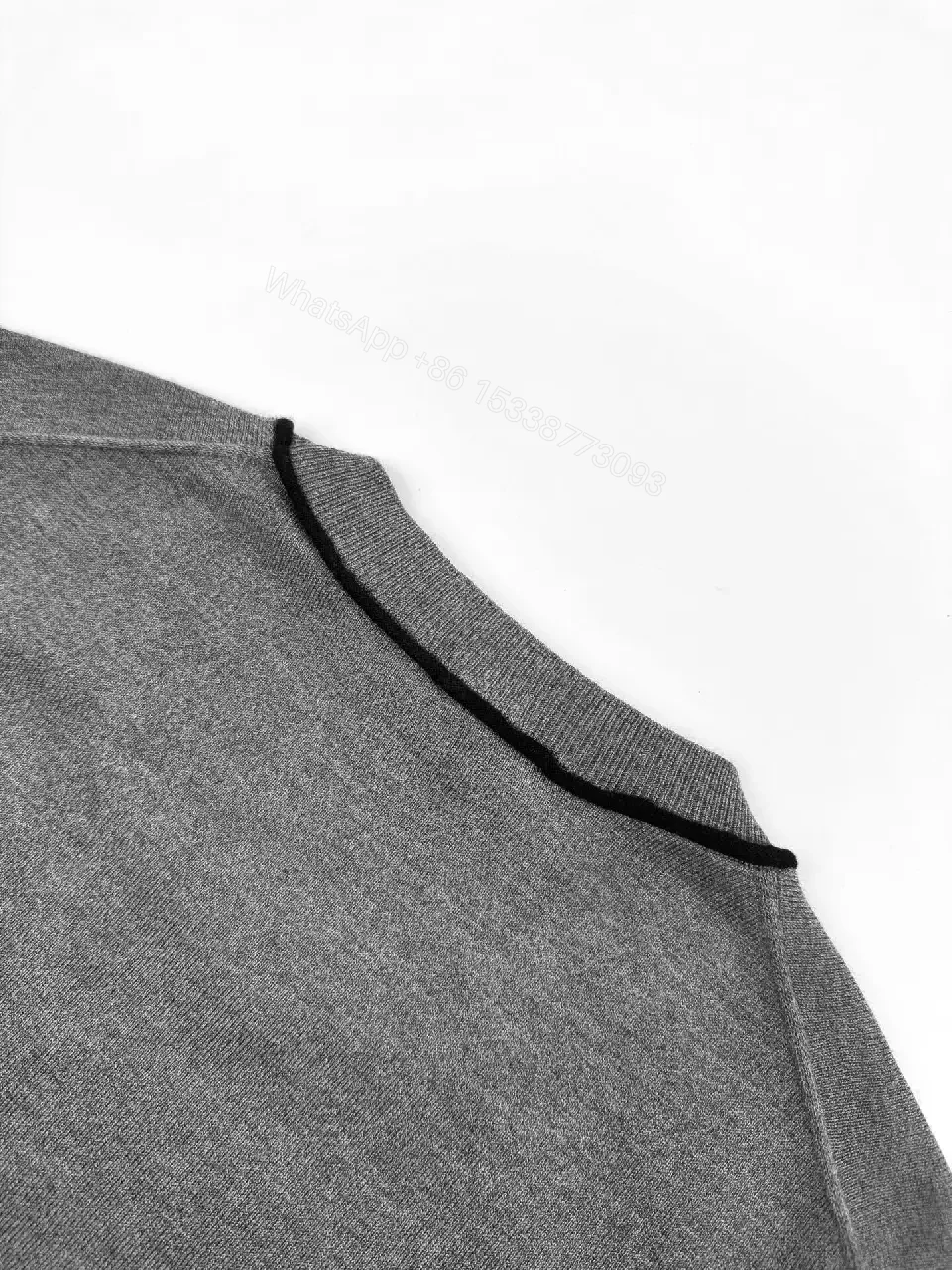 View 9 of Grey Mélange Knit Tee — Subtle Trim, Modern Comfort, Premium Casual