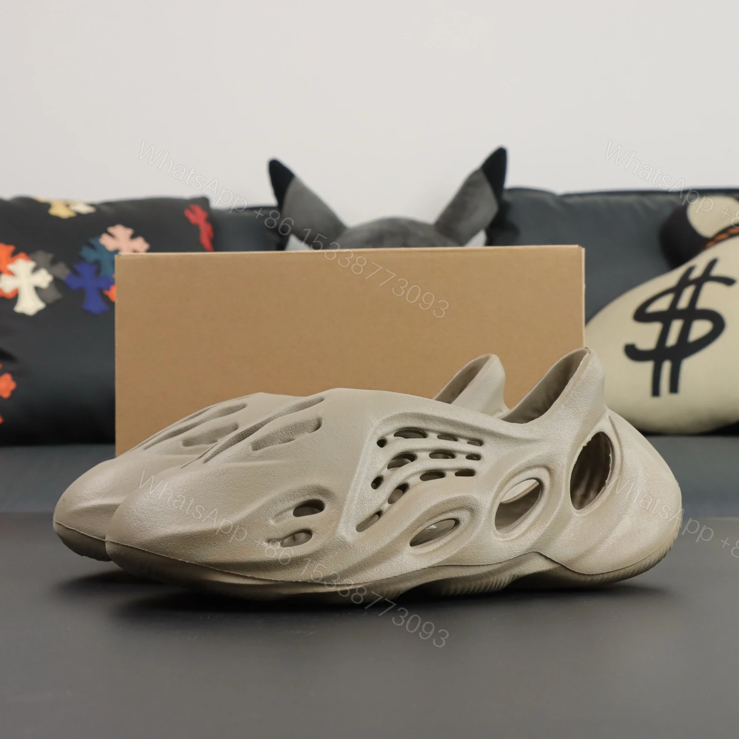Yeezy Foam Runner MX Stone Salt Reps — view 1