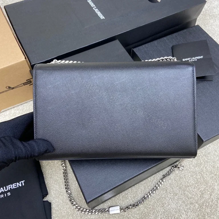 View 9 of Chic Black Leather Wallet on Chain â€” Luxury Day-to-Night