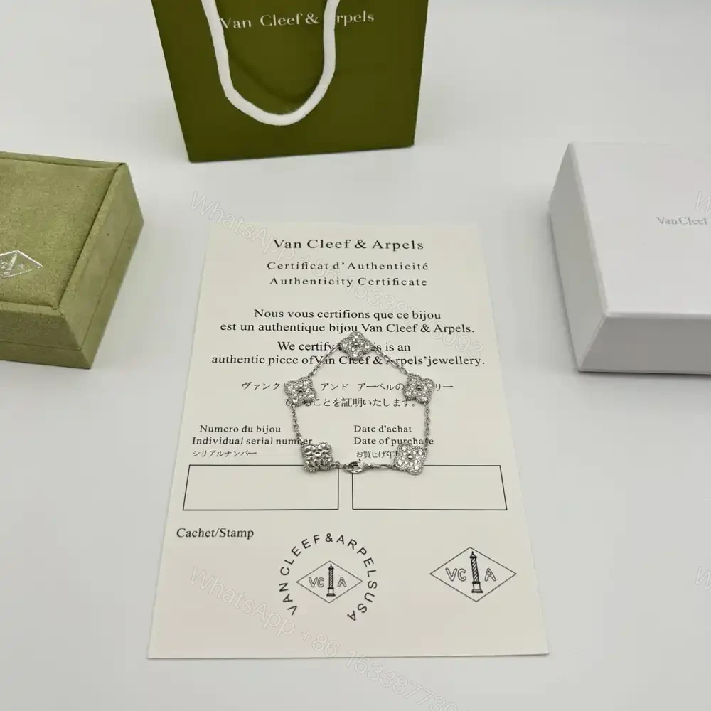 View 2 of 高仿首飾VanCleef&Arpels*RA415000五花滿鑽白金手鏈