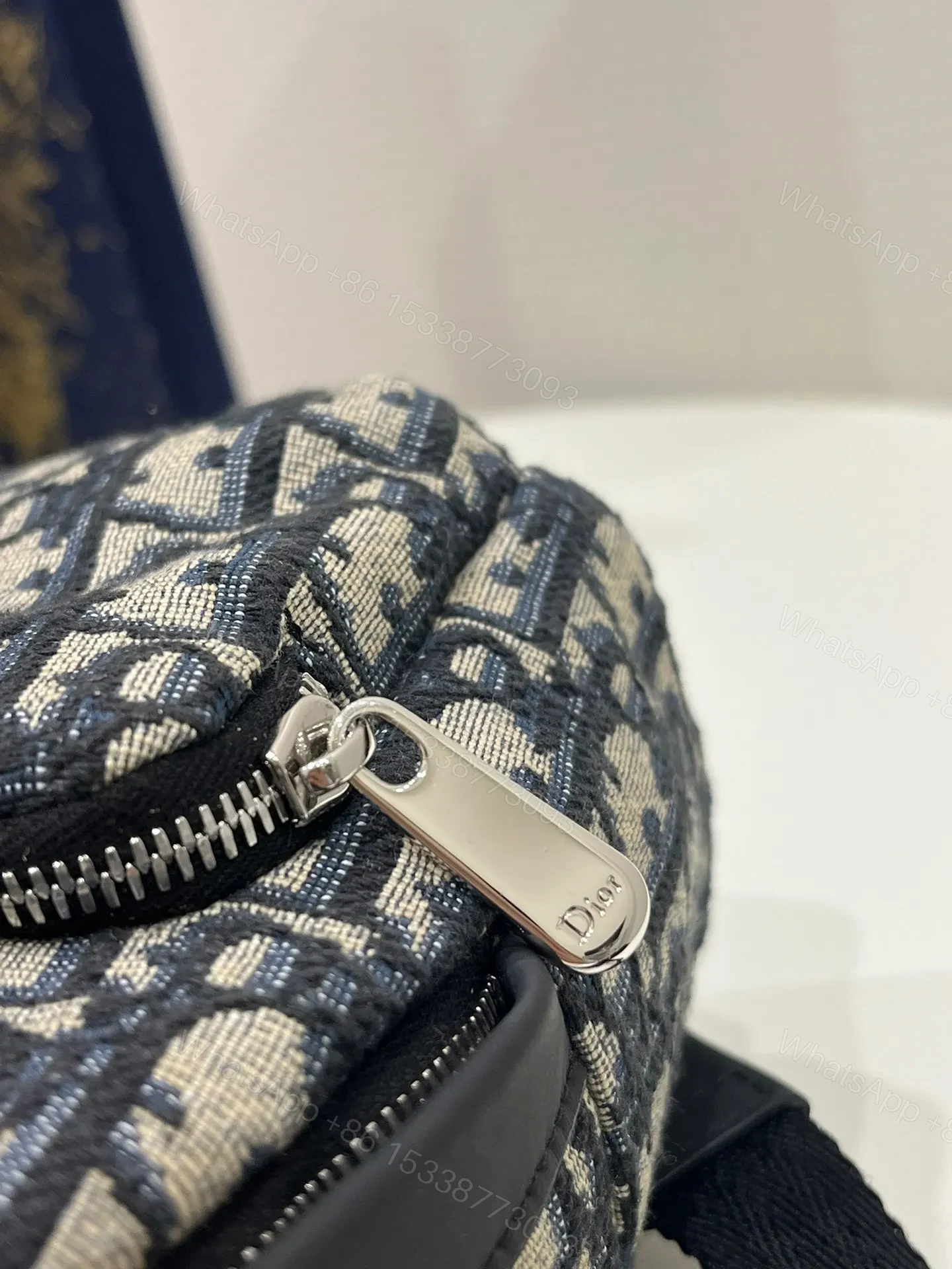 View 2 of Dior Mini High-End Bag – Oblique Pattern Fabric (24x10x16cm)