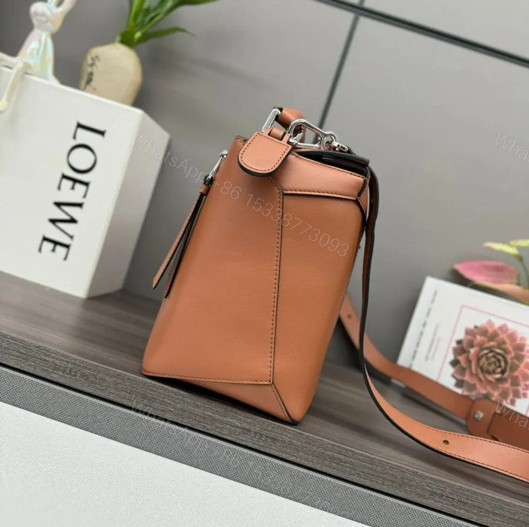 View 4 of LOEWE Puzzle Edge bag in tan calfskin