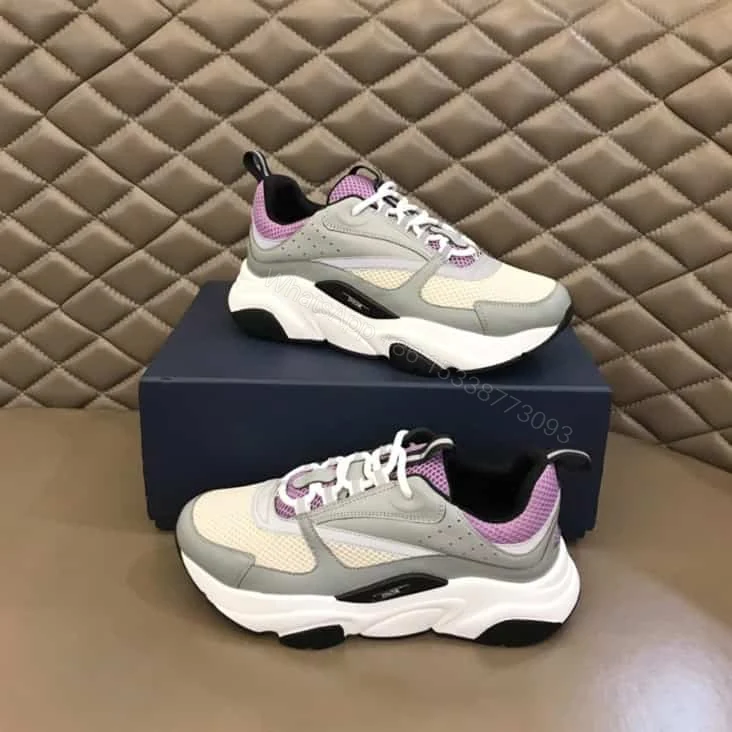View 2 of B22 SNEAKER TECHNICAL MESH WITH AND CALFSKIN – CD95