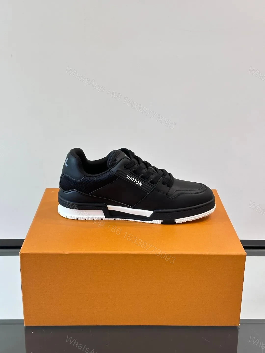 View 6 of LV Men Black Leather Sneakers