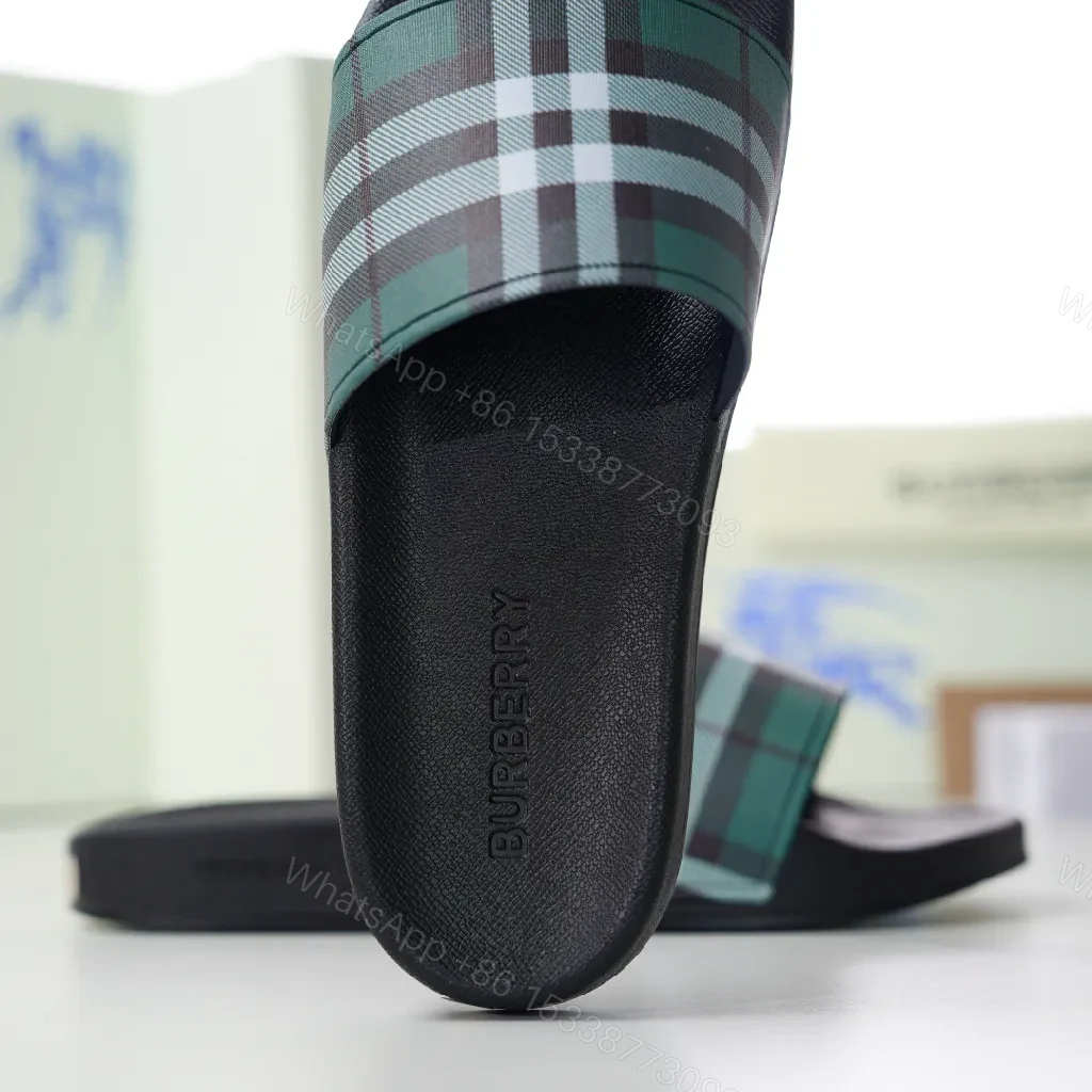 View 7 of Patterned Slip-Ons with Plaid Strap: All-Day Comfort Slide