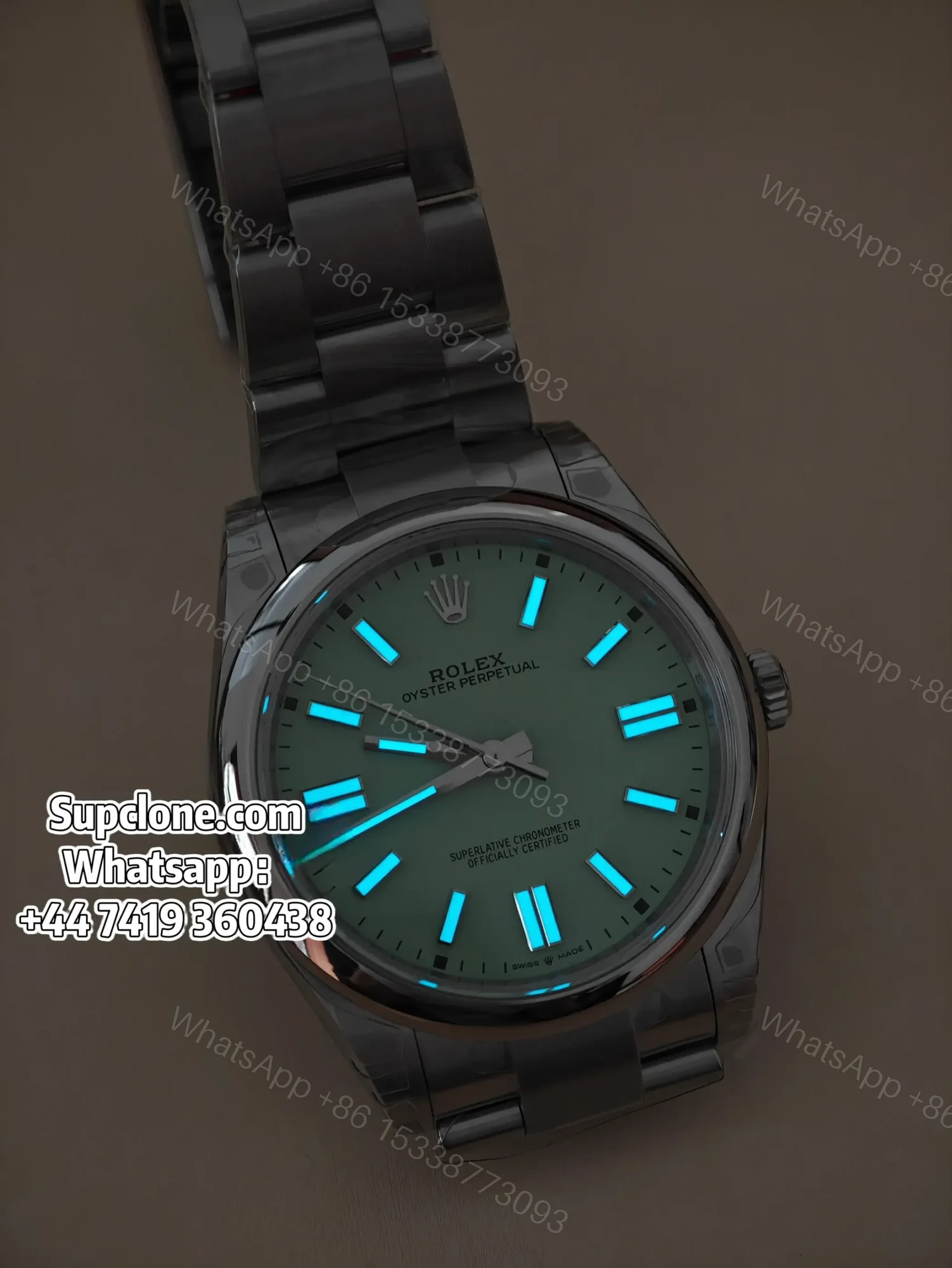View 3 of Rolex Super Clone Oyster Perpetual M126000-0011 36mm Green Dial 3230 Movement