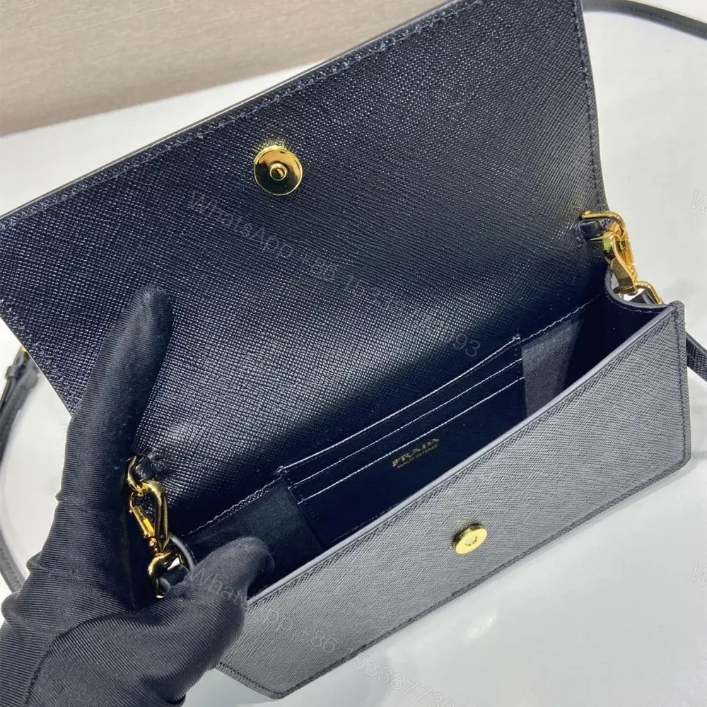 View 8 of 高仿Prada*Saffano系列1NF059斜挎包黑色Mini免檢版