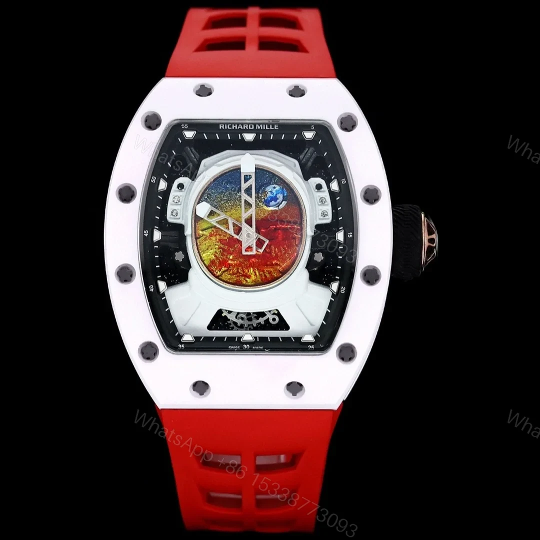 Richard Mille RM52-05 Pharrell Williams Mars Mission Watch White Case Red Strap Premium Edition RM-RM52-05-PW-WHT-RED — view 1