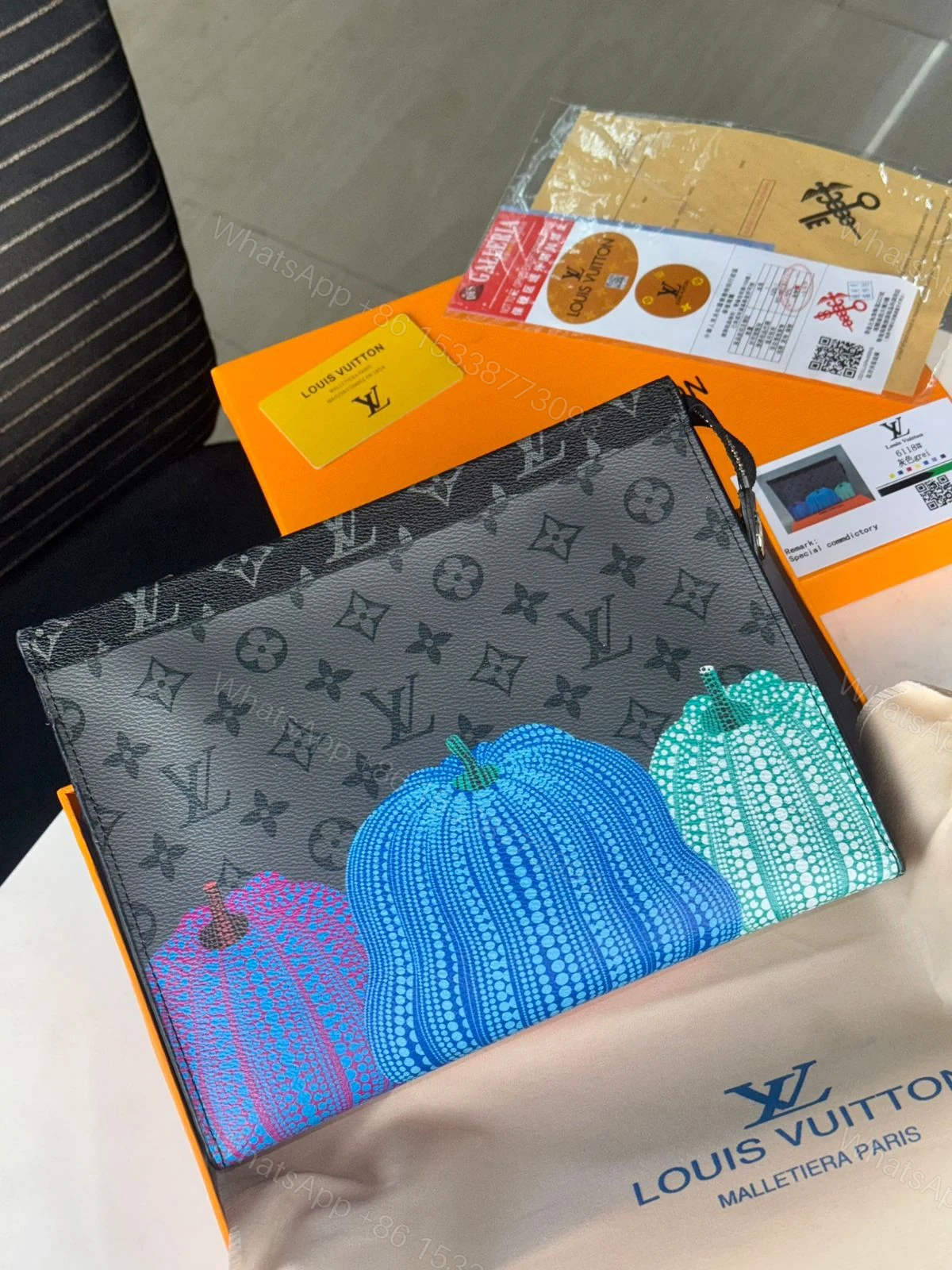 View 6 of First Copy Louis Vuitton Unisex Reverse Pochette