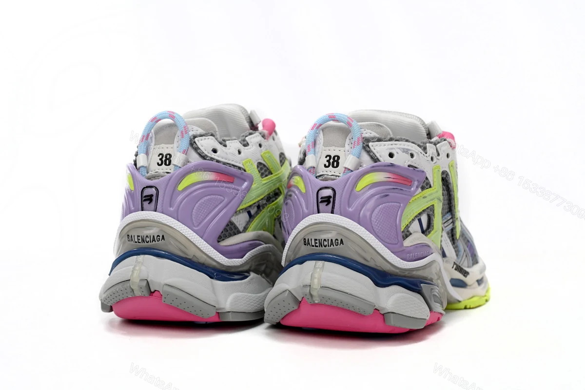 View 2 of Balenciaga Runner White Yellow Purple 677402 W3RH5 0308