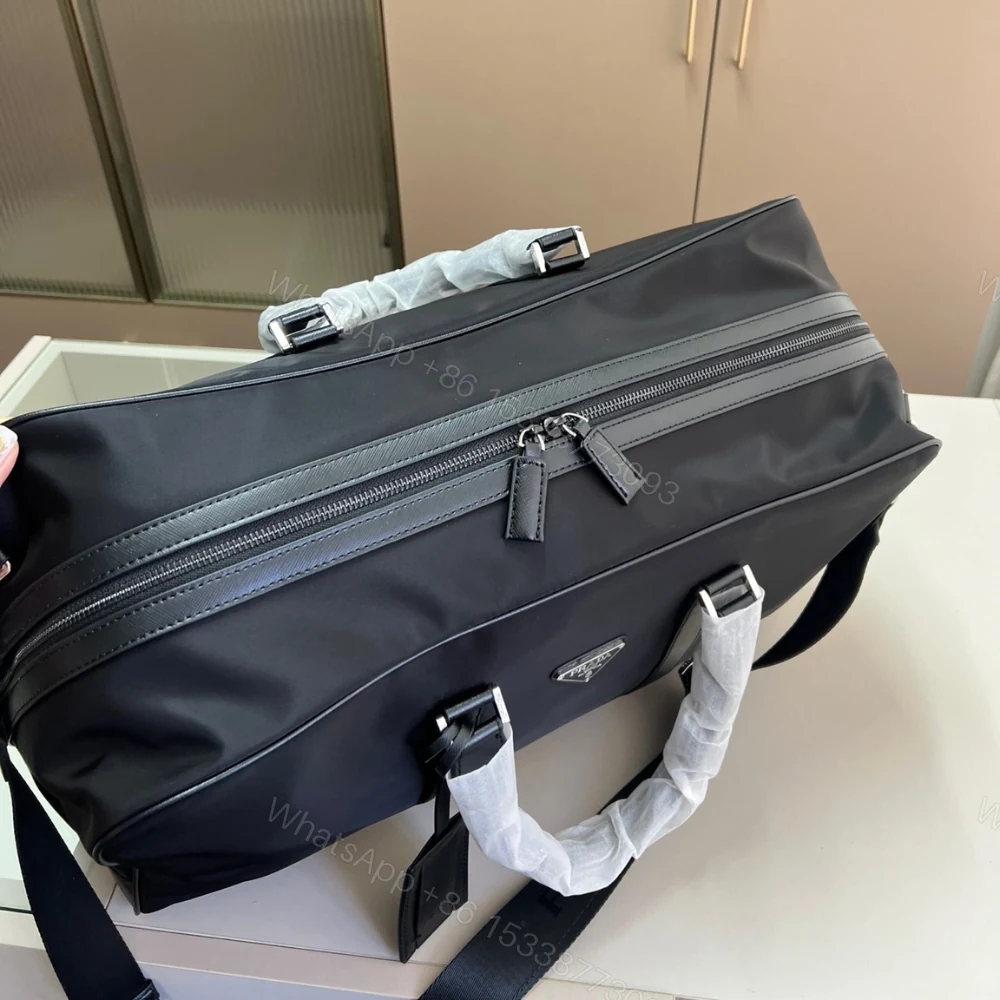 View 5 of Prada Re Nylon And Saffiano Duffel Bag Black 50Cm