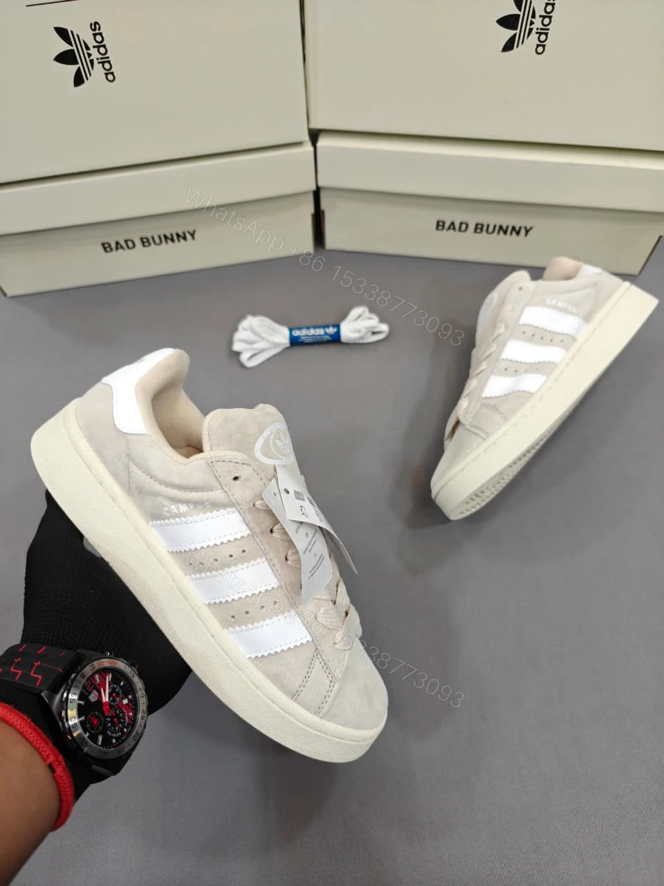 View 5 of FIRST COPY Adidas Campus Beige/Suede for men