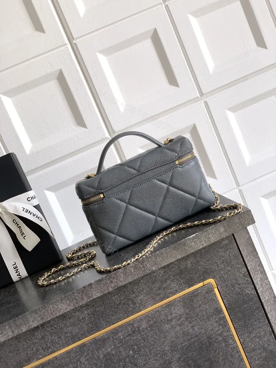 View 4 of Quilted Mini Bag with Gold Hardware – Everyday Luxury
