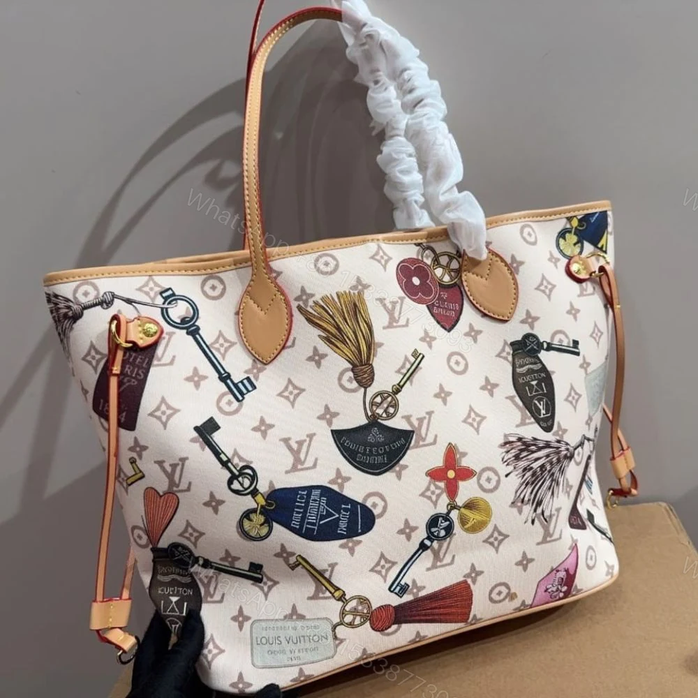 View 4 of Louis Vuitton Neverfull MM Cream 31Cm M29449