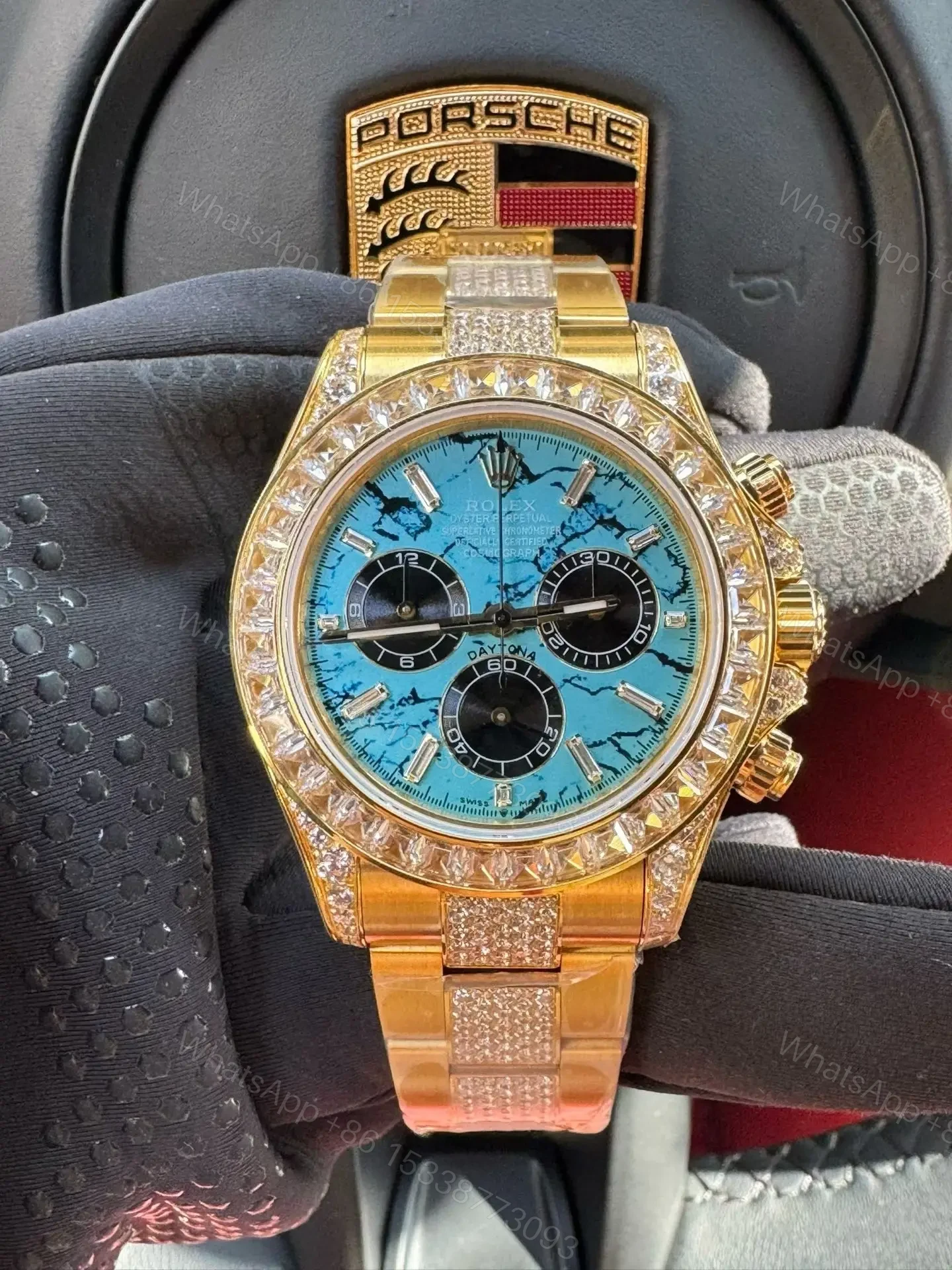 View 2 of Rolex Daytona Turquoise Gold Blue Dial Edition 40mm RG-DAYTONA-TURQUOISE-GOLD