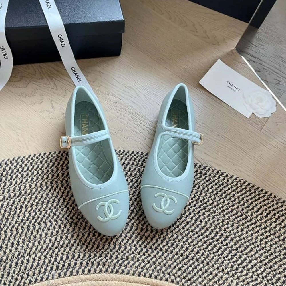 View 2 of Chanel Mary Jane Ballet Flat Light Blue
