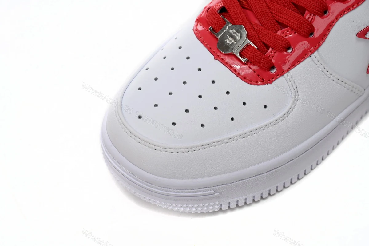View 10 of Cheap Fake BapeSta Low White Red Border 1J30-291-017