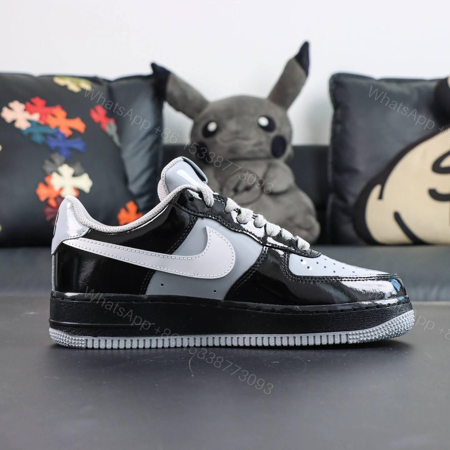 View 2 of Central Cee x Air Force 1 Low Black White Grey