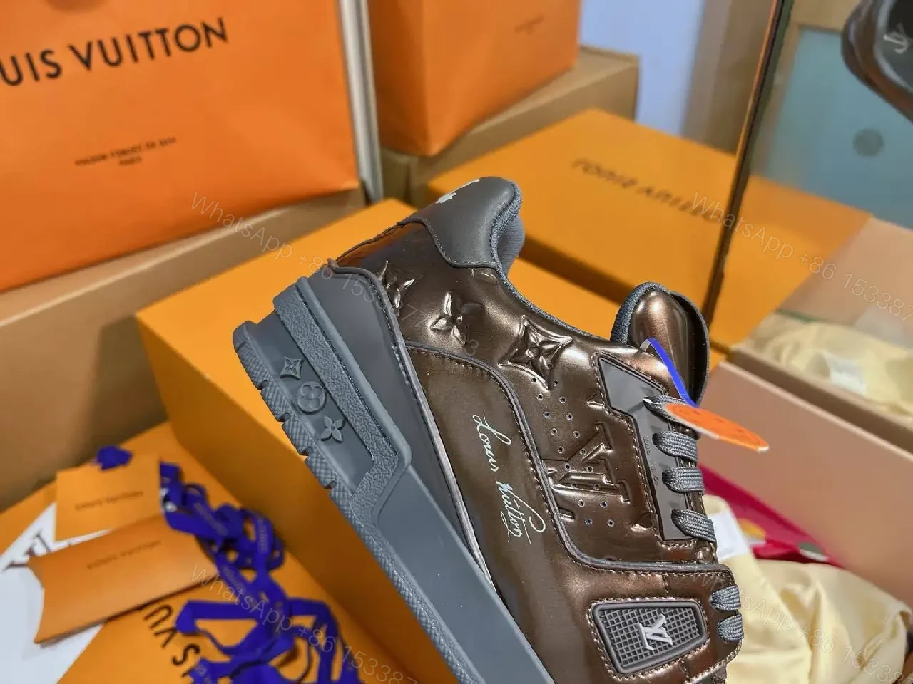 View 4 of Dark Metallic LV-Heritage Runner: Bold Luxury, All-Day Comfort