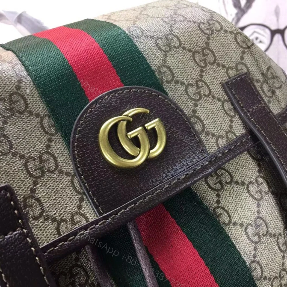 View 4 of Gucci Ophidia GG Medium Large Backpack Beige And Ebony GG Supreme Canvas 40Cm 598140 HUHAT 8564