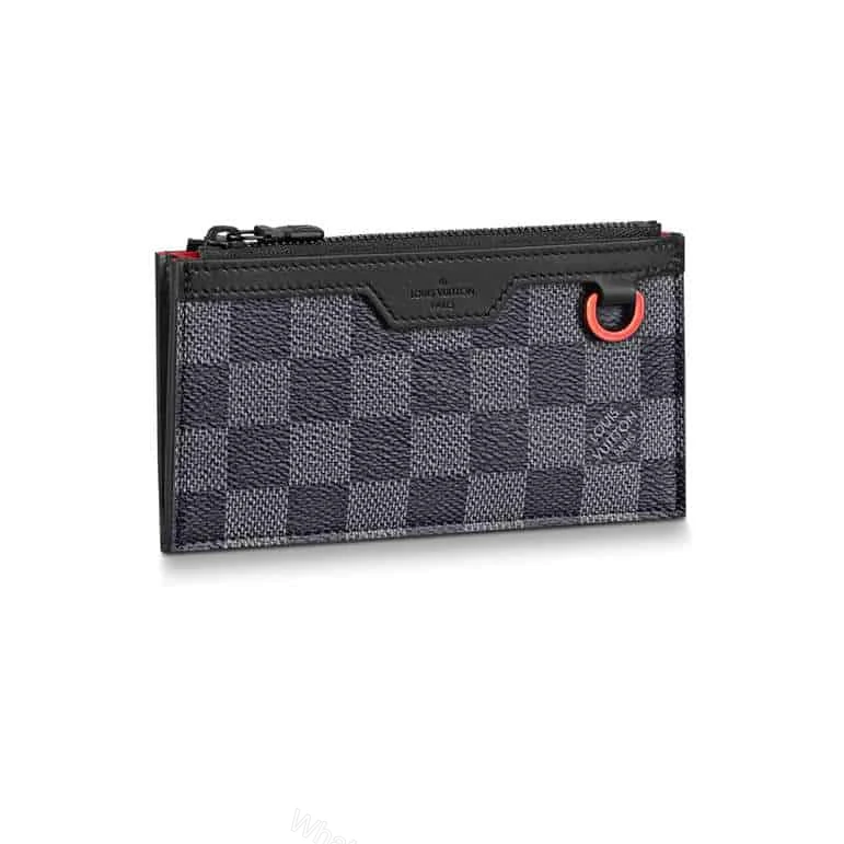 N60354 Louis Vuitton Utility Coin Holder Damier Graphite Coated Canvas – RRG054 — view 1
