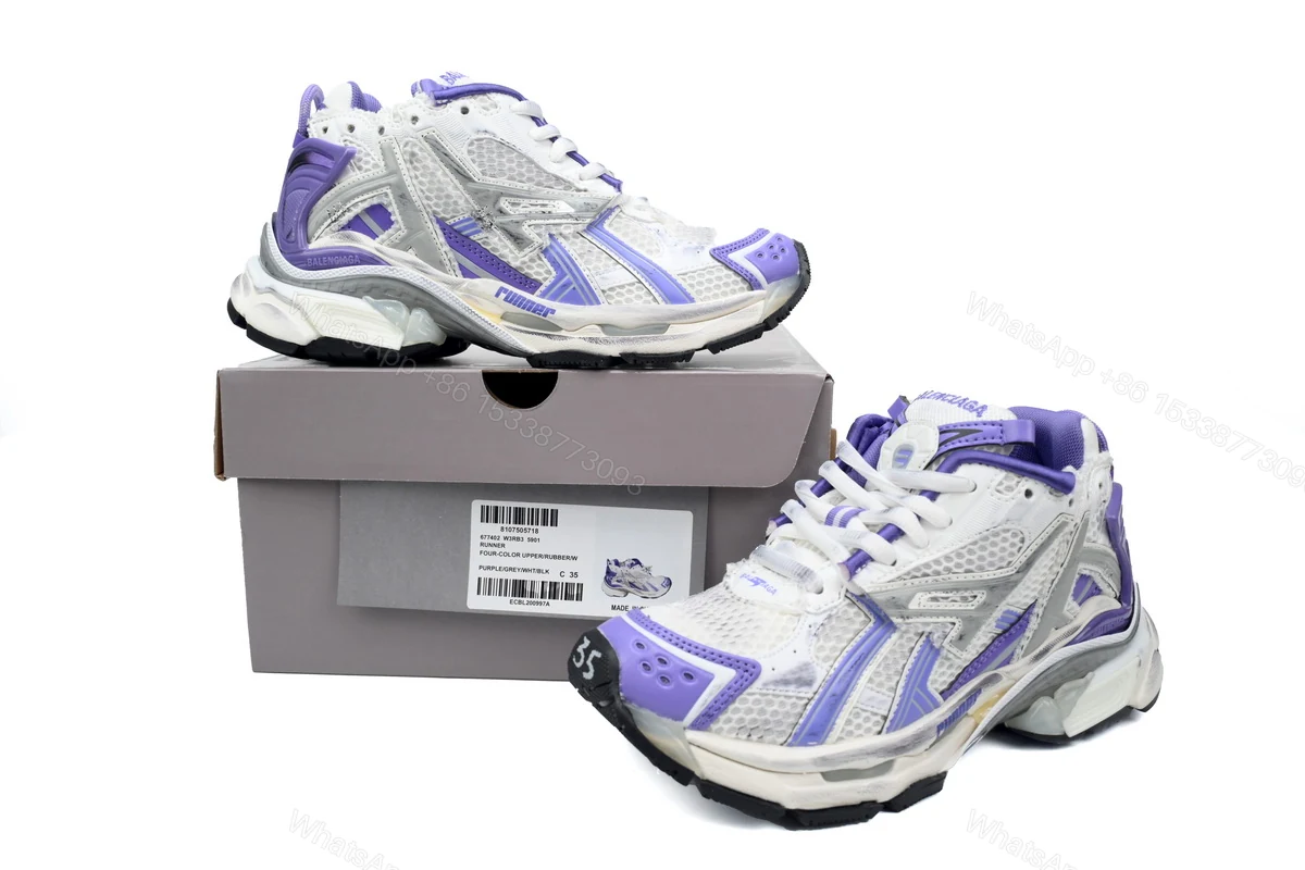View 2 of Balenciaga Runner White Purple 677402 W3RB2 5901