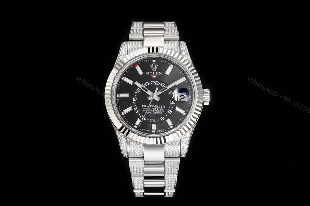 Rolex Sky-Dweller Diamond Iced 42mm Oyster Bracelet Premium Edition 326934-0005 — view 1