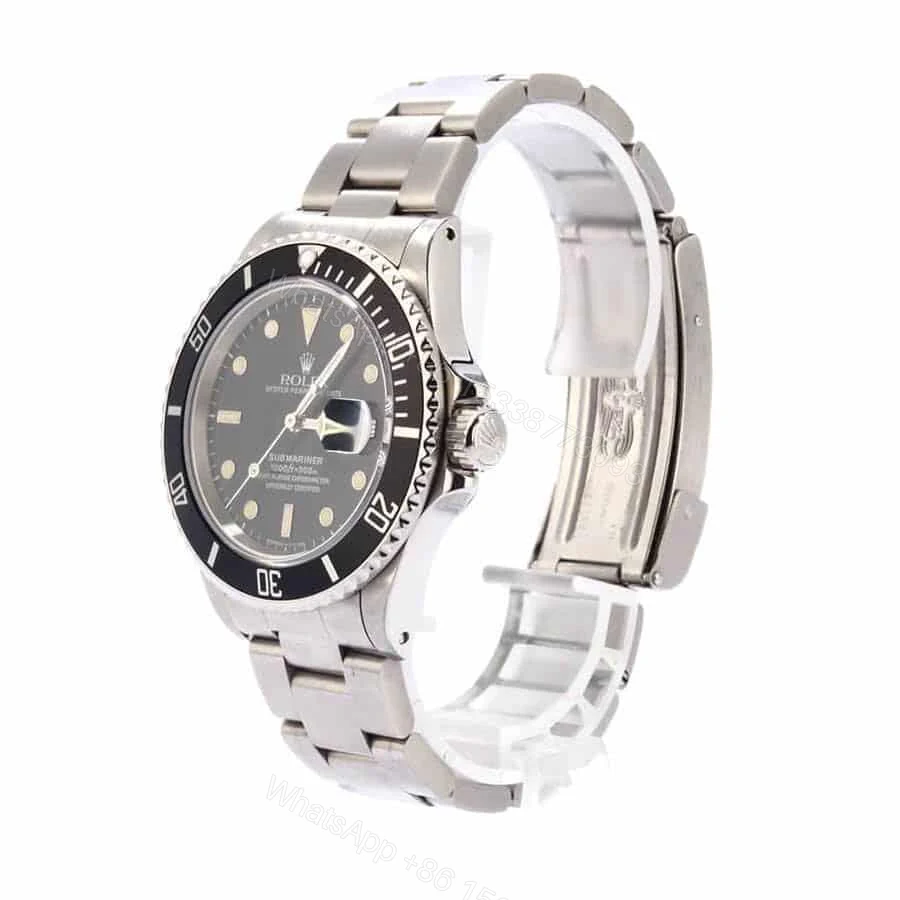 View 2 of Rolex Submariner 16800 Super Clone : Vintage Steel Black Dial 40mm