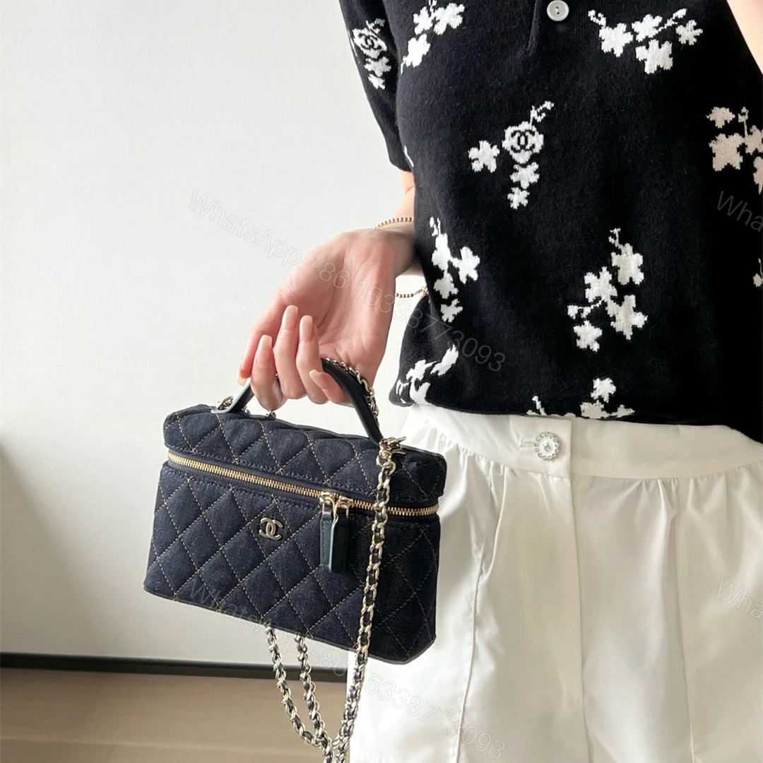 View 15 of 高仿Chanel*26P系列AP4385丹寧牛仔盒子包深藍色免檢版