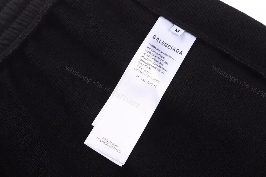 View 9 of Black Nylon Shorts Balenciaga Style Drawstring Key Feature Loose Fit