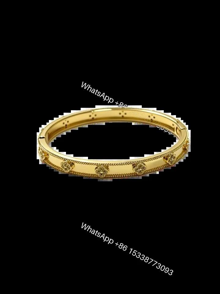 Van Cleef Arpels Replica Perlée Clovers Bangle Bracelet TJ621 — view 1