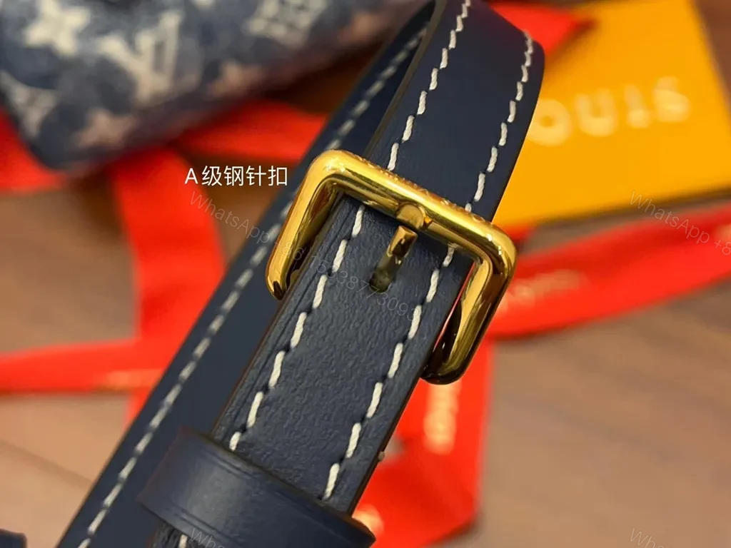 View 5 of Denim Monogram Satchel: City-Ready Luxe Bag