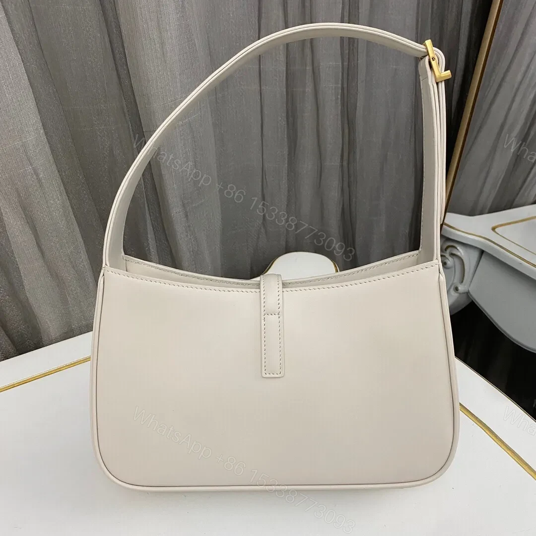 View 2 of Saint Laurent le 5 a 7 mini hobo bag – White