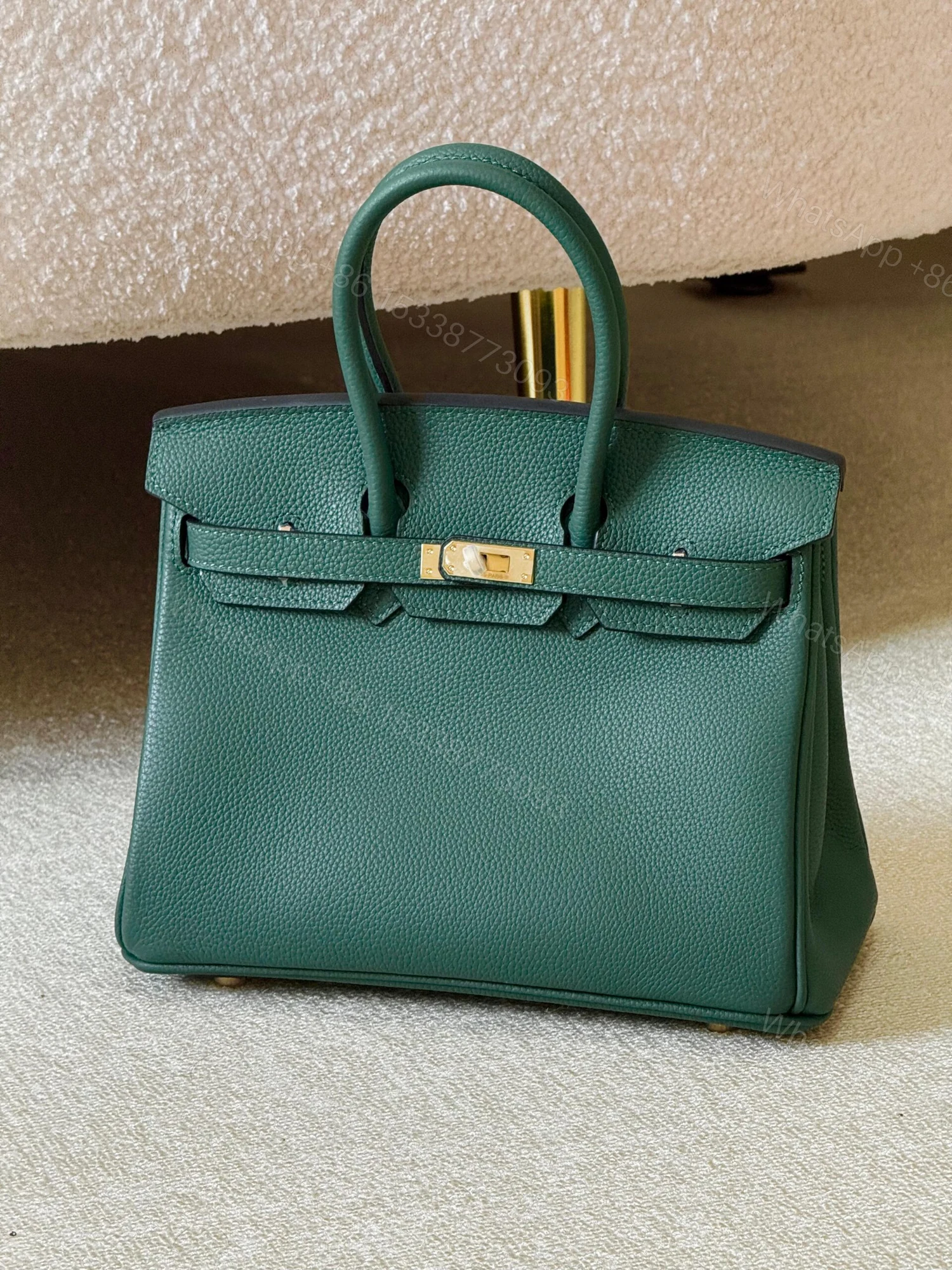 Hermès Birkin 25 Malachite bag in Togo Leather — view 1