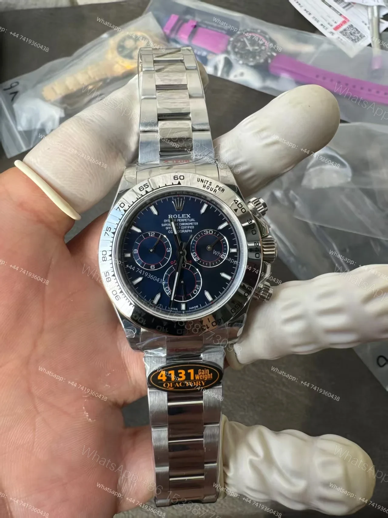 View 6 of Rolex Super Clone Daytona M126509-0005 Blue Dial 4131 Movement