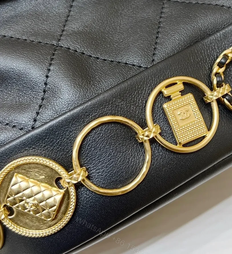 View 3 of Chanel Charm Backpack Replica 11 Black Smooth Leather 18x18x8cm
