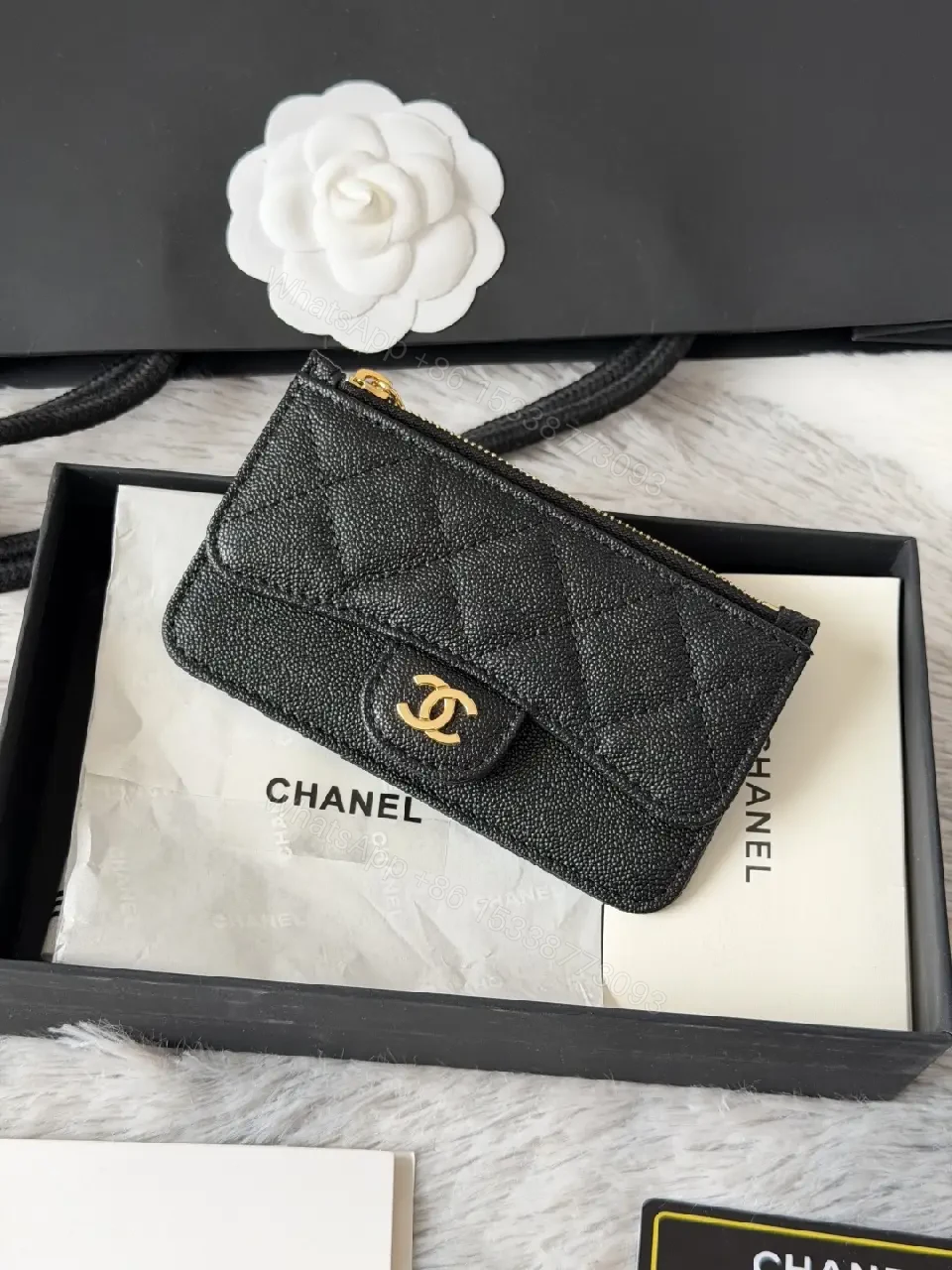 View 4 of Chic Textured Wallet on Chain — Compact Luxury, Everyday Versatility