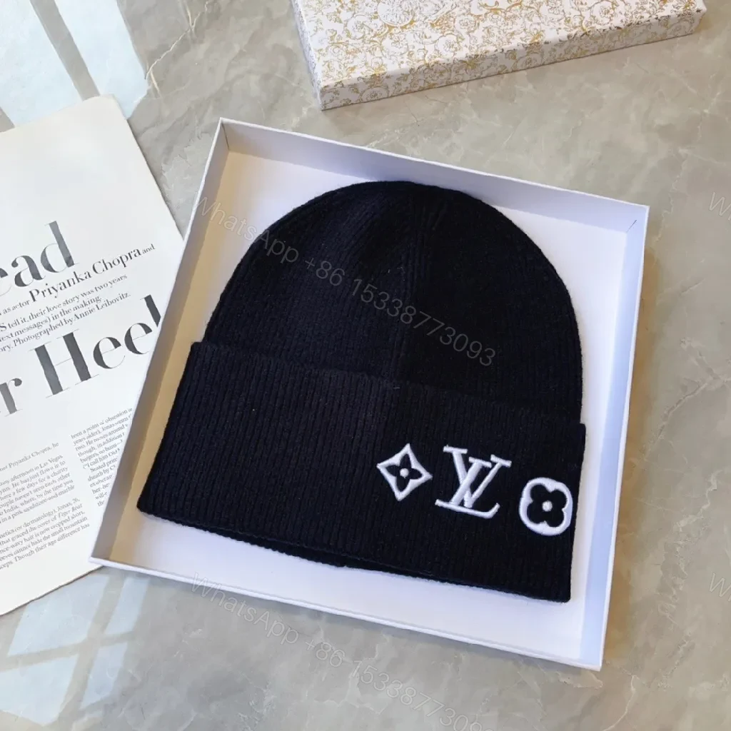 View 9 of Black Knit Beanie, Luxe Logo, Everyday Warmth Beanie