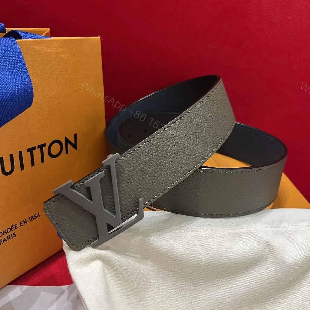 View 3 of Minimalist Luxury Belt with Bold LV Hardware: Refined Everyday Edge